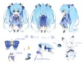 畫師西名設計的雪未來形象 niconico生放送的得票率:17.8%