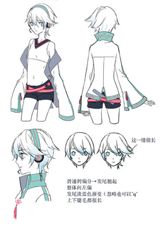 VOCALOID 3形象细部设定图