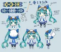 畫師御伽こたつ設計的雪未來形象 得票率:35.5%
