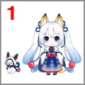 畫師杏夏蜜柑設計的雪未來形象