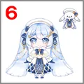 画师杏夏蜜柑设计的雪未来形象